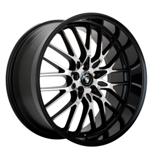 Gloss Black with Machined Face