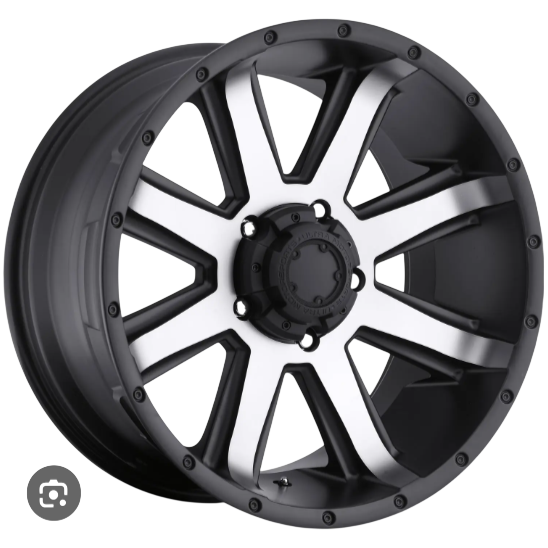 Diamond Cut Face with Satin Black and Satin Clear Coat