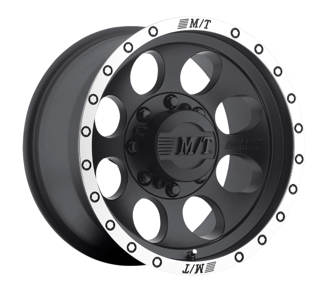 Matte Black with Machined Beadlock Style Lip