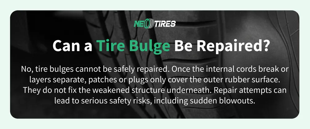 Can a Tire Bulge Be Repaired?