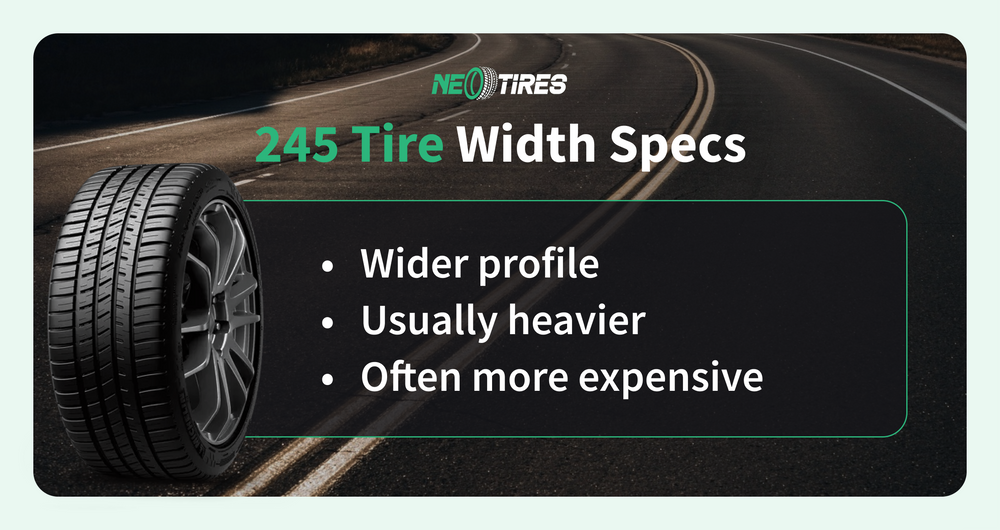 245 tire width
