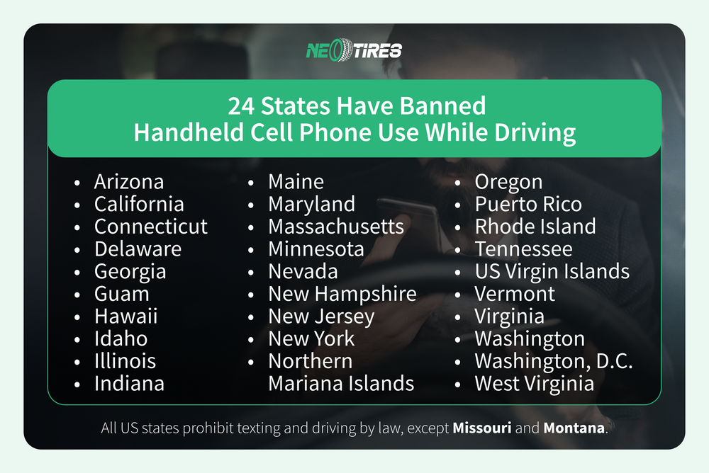 Is it illegal to use a phone while driving in the USA?