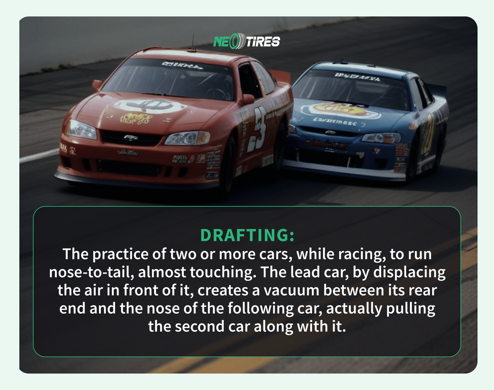 What is drafting in real racing?