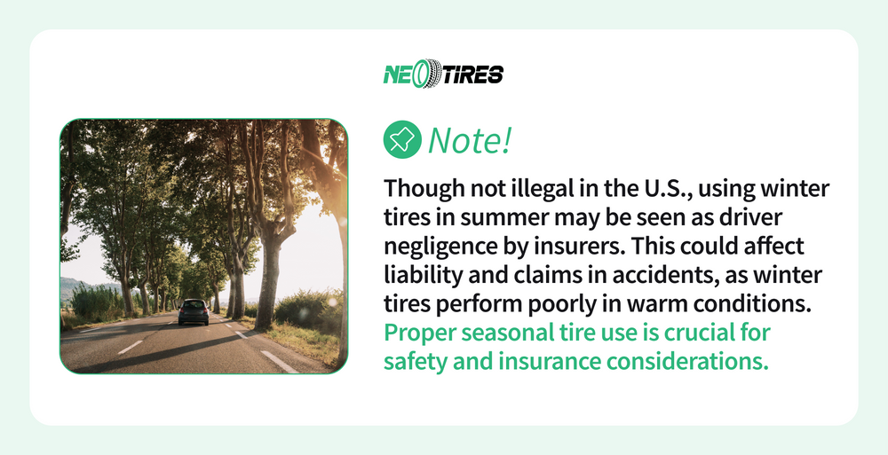winter tires in summer: insurance issues