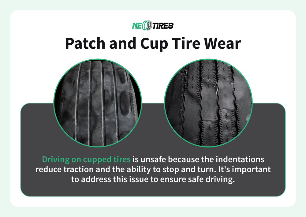 What are cupped tires?
